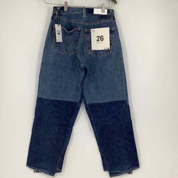 NEW! RE/DONE LEVI'S Engineered Tapered $675 msrp Size 26 Indigo Jeans G12-14 - Picture 3 of 9